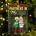 Partners In Crime BFF Best Friends - Christmas Gift For Besties, Siblings, Sisters, Brothers - Personalized Custom Shaped Acrylic Ornament