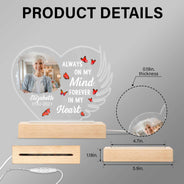 Custom Photo Your Wings Were Ready - Memorial Gift, Sympathy Gift - Personalized 3D Led Light Wooden Base