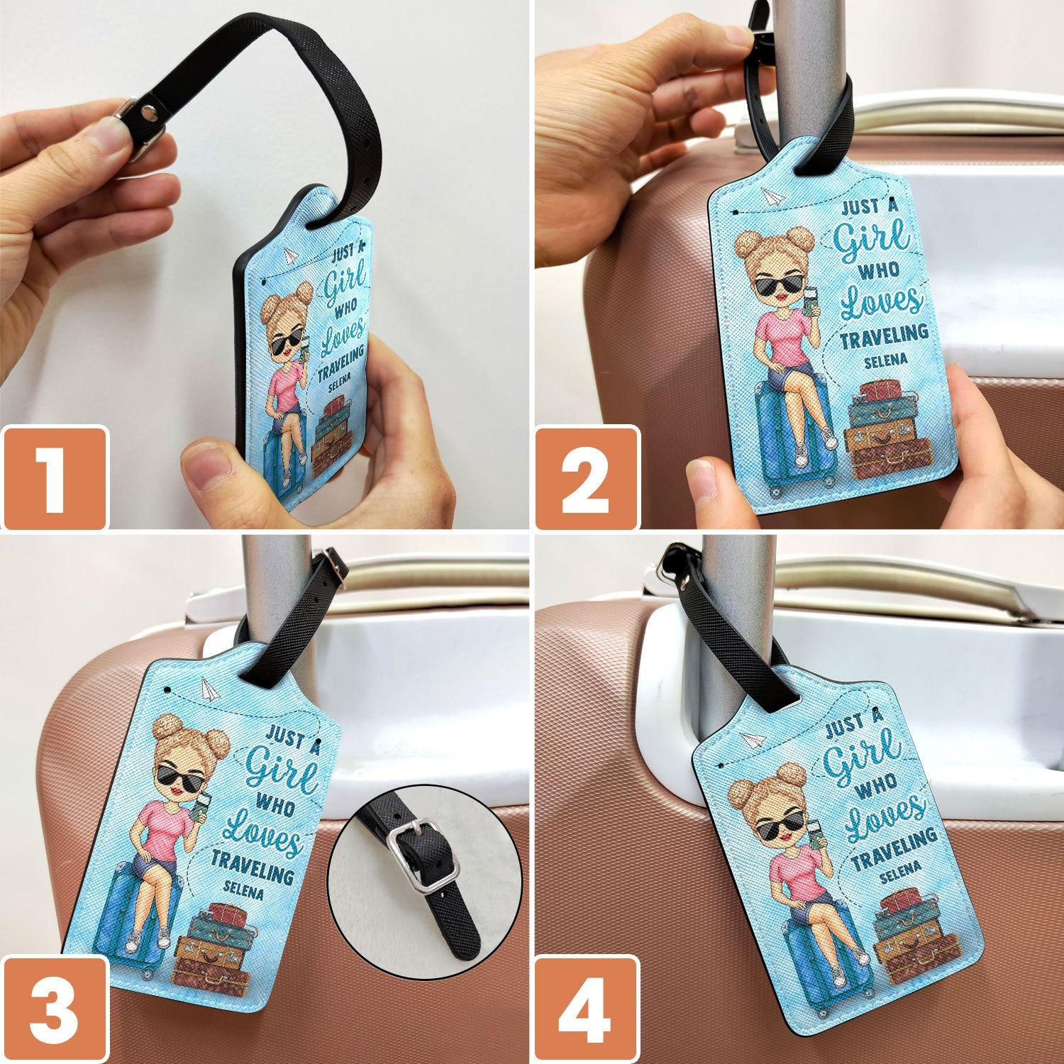 It's On My List - Gift For Traveling Lovers, Vacation Lovers, Travelers, Him, Her - Personalized Luggage Tag