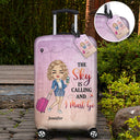 Just A Girl Boy Who Loves Traveling - Gift For Traveling Lovers - Personalized Combo Luggage Cover And Luggage Tag