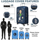 Travel Is My Therapy - Gift For Travelers, Travelling Lovers, Him, Her - Personalized Combo Luggage Cover And Luggage Tag