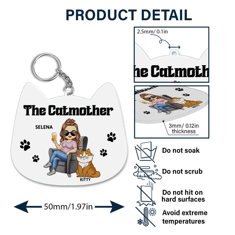 The Cat Mother - Gift For Cat Moms, Cat Lovers, Women - Personalized Acrylic Keychain