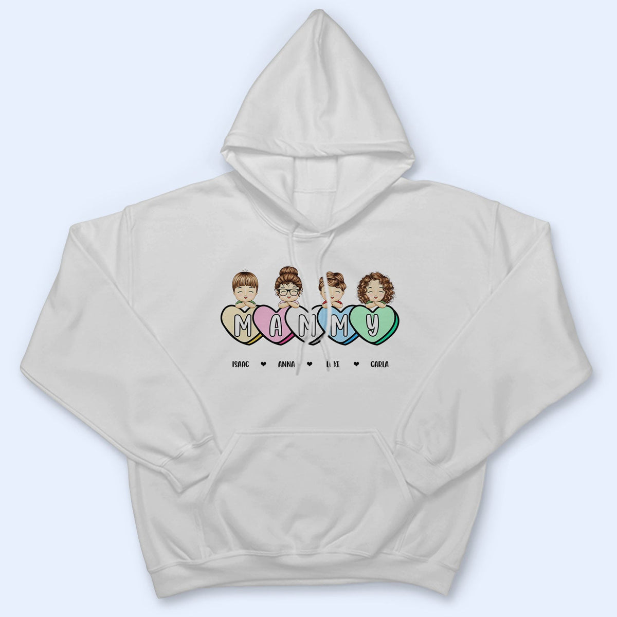 Mama's Sweet Candy Hearts - Birthday, Loving Gift For Mother, Mom, Grandma, Grandmother - Personalized T Shirt