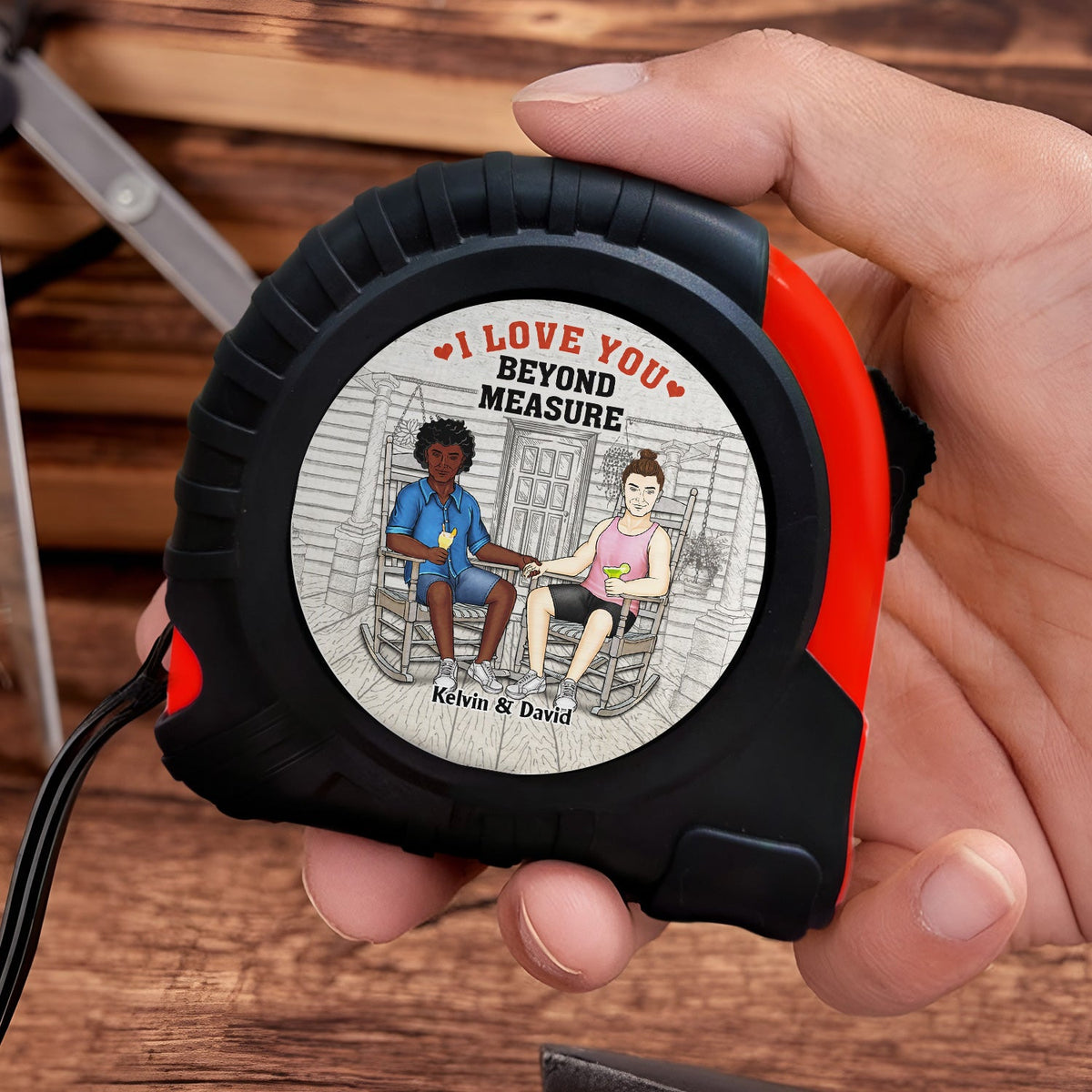I Love Building A Life With You - Gift For Couples, Husband, Boyfriend - Personalized Tape Measure