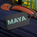 Shadow Monogram Name Tag - Gift For Traveling Lovers, Travelers - Personalized Luggage Tag