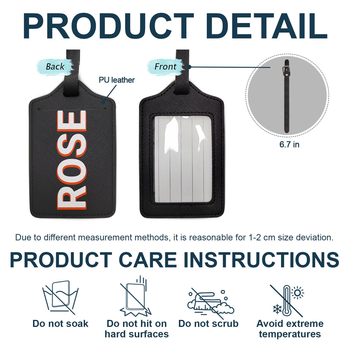 Shadow Monogram Name Tag - Gift For Traveling Lovers, Travelers - Personalized Luggage Tag