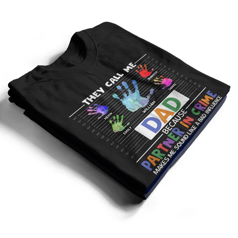Dad Grandpa Partner In Crime - Personalized T Shirt