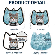 Stained Glass Cat - Personalized Window Hanging Suncatcher Ornament