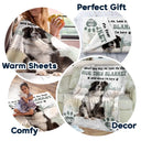 Custom Photo Dog Cat Memorial When You Miss Me Hug This Blanket - Personalized Fleece Blanket, Sherpa Blanket