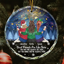 Gift For Bestie - Good Friends Are Like Stars - Personalized Circle Glass Ornament