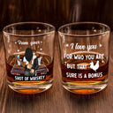 Gift For Couples, Gift For Boyfriend, Gift For Husband - I Met You I Liked You I Love You I'm Keeping You - Personalized Whiskey Glass

