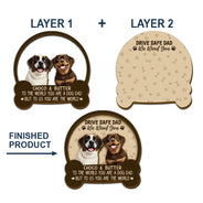 Dog Lovers,Dog Mom,Dog Dad - Drive Safe Mom Dad 3D Effect Dog - Personalized Custom Shaped Car Visor Clip
