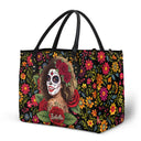 Art Design, Confident, Halloween, Gift For Yourself, Hispanic, Photo - Mexican Skull Woman Man - Custom Photo Sugar Skull Always Chingona Sometimes Cabrona But Never Pendeja Hispanic - Personalized Leather Bag