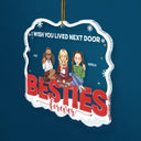 Congrats On Being My Bestie Cartoon - Christmas Gift For Women - Personalized Custom Shaped Acrylic Ornament