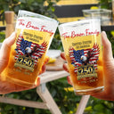 America 250th,Independence Day,Gift For Yourself,Proud,Icon - America 250th Anniversary US Proud Patriotic Eagle - Personalized Beer Glass