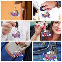 America 250th, Custom Photo, Independence Day, Parents, Adorable, Cut-Face Photo - Custom Photo America 250 Lookin' Fly Baby - Personalized Cutout Acrylic Keychain