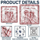 Custom Photo, Art Design, Summer, Gift For Bestie, Sentimental, Photo - Pencil Sketch - Remove BG - Custom Photo Pencil Sketch A True Friendship Is A Journey Without An End - Personalized Scarf