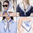 Custom Photo, Art Design, Summer, Gift For Bestie, Sentimental, Photo - Pencil Sketch - Remove BG - Custom Photo Pencil Sketch A True Friendship Is A Journey Without An End - Personalized Scarf