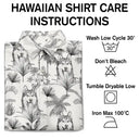 Custom Photo, Beach, Art Design, Summer, Family, Playful, Photo - Pencil Sketch - Remove BG - Custom Photo Pencil Sketch Toile De Jouy Pattern Family Pet Friend - Personalized Hawaiian Shirt