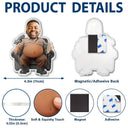 Humorous, Officer, Custom Photo, Cut-Face Photo - Custom Photo Funny Belly Police Officer On Duty - Personalized Squishy Acrylic Fridge Magnet