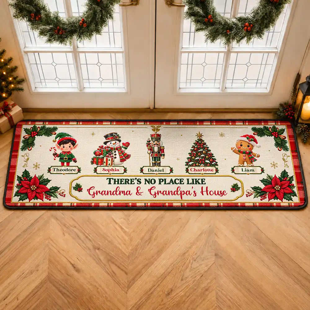 There's No Place Like Grandma & Grandpa's House - Personalized Runner Rug