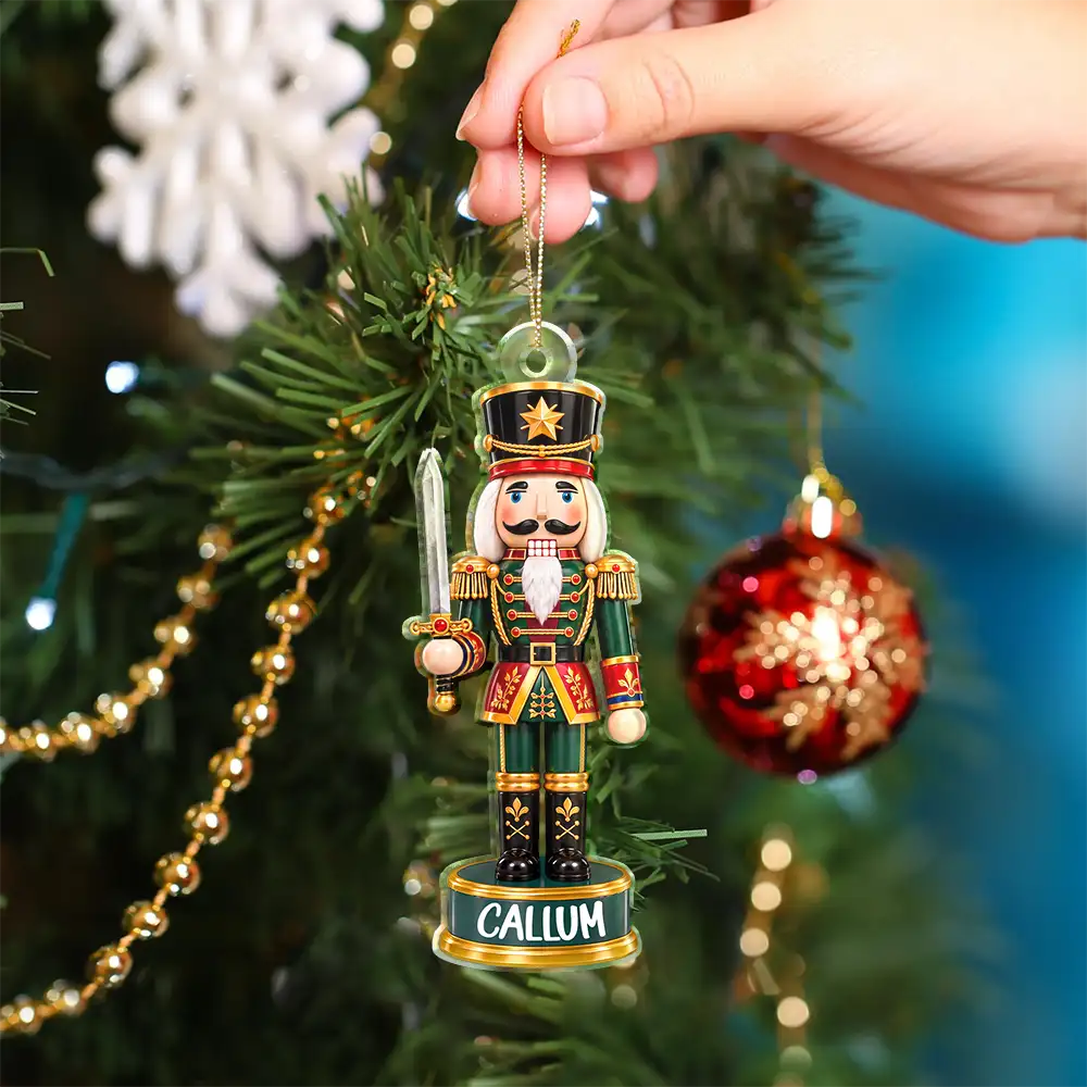 Adorable,Christmas,Gift For Kids,Icon - Christmas Gift For Ballet Kids - Personalized Name & Character Nutcracker Ballet Acrylic Ornament