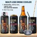 Legend Husband Daddy Fist Bump - Birthday, Loving Gift For Dad, Father, Grandfather, Grandpa - Personalized Custom 4 In 1 Can Cooler Tumbler
