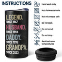 Legend Husband Daddy Fist Bump - Birthday, Loving Gift For Dad, Father, Grandfather, Grandpa - Personalized Custom 4 In 1 Can Cooler Tumbler