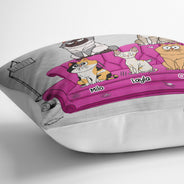 Reserved For The Cat - Gift For Cat Lovers - Personalized Pillow