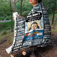 Dog Mom's Official Snuggle Blanket - Gift For Dog Lovers - Personalized Fleece Blanket