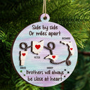 I Wish We Lived Closer Family Friends Long Distance - Personalized 2-Layered Wooden Ornament