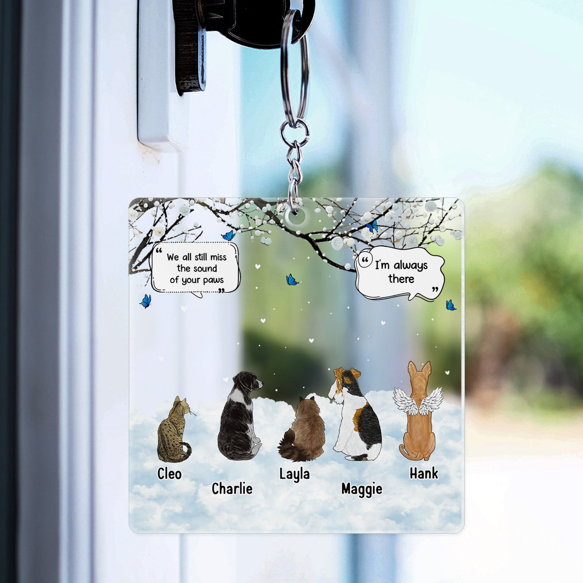 We Still Talk About You - Memorial Gift For Pet Lovers - Personalized Acrylic Keychain