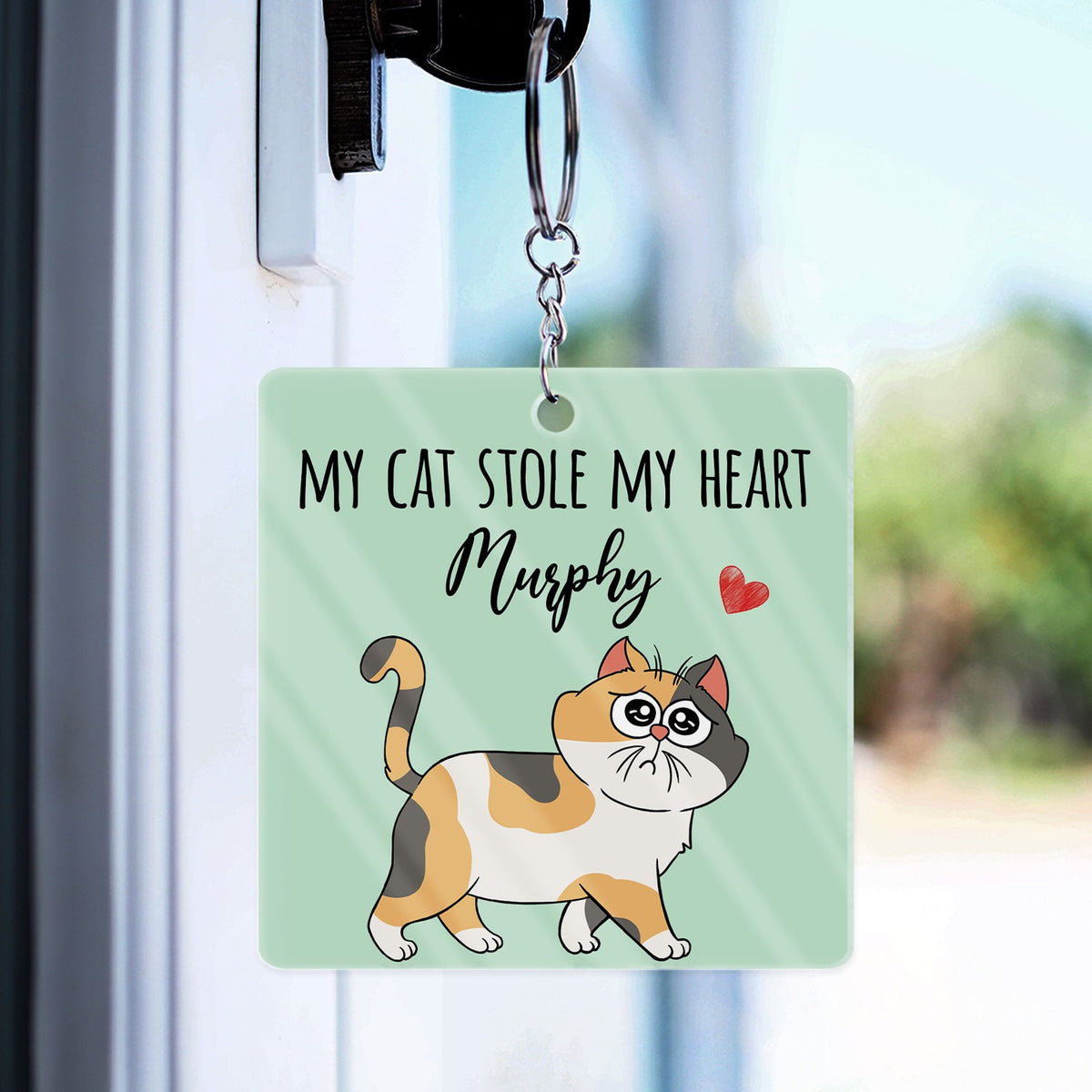 Funny Cartoon Cats Walking - Gift For Cat Lovers - Personalized Acrylic Keychain