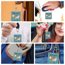 Funny Cartoon Cats Walking - Gift For Cat Lovers - Personalized Acrylic Keychain