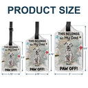 Custom Photo This Belongs To My Mom - Gift For Dog Mom, Dog Dad - Personalized Luggage Tag