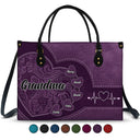 Grandma's Little Sweethearts - Birthday, Loving Gift For Grandmother, Mother, Mom - Personalized Leather Bag