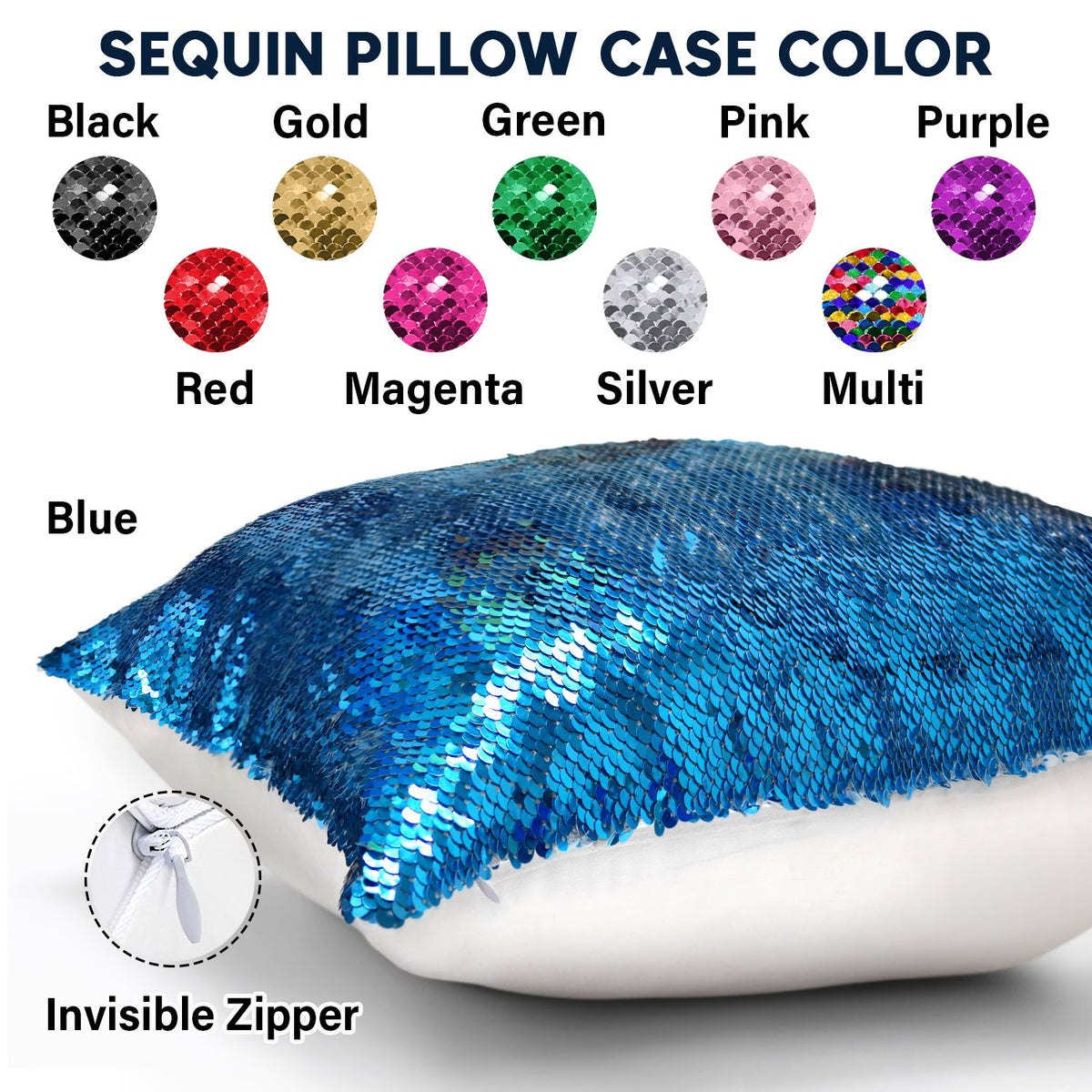 No Matter Where Life Takes Us - Gift For Sisters, Siblings - Personalized Sequin Pillow, Mermaid Sequin Cushion Magic Reversible Throw Pillow