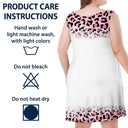 Mom Grandma Kids Butterflies Leopard Pattern - Personalized Sleeveless Tank Dress