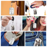 Custom Photo Memorial When Tomorrow Starts - Personalized Aluminum Keychain