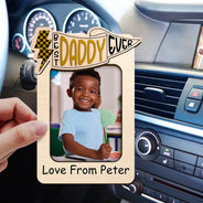 Custom Photo Best Dad Ever - Personalized Custom Shaped Car Visor Clip