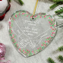 Newly Engaged Couple Holding Hands The Best Is Yet To Come - Personalized Heart Shaped Glass Ornament
