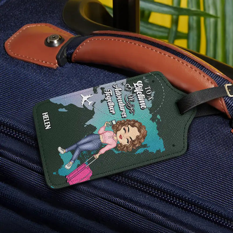 Gift For Husband, Gift For Wife, Gift For Boyfriend, Gift For Couples, Gift For Girlfriend, Travel - Lifetime Of Adventures - Personalized Combo 2 Luggage Covers