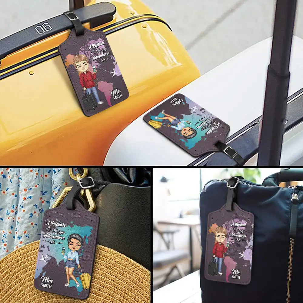 Gift For Husband, Gift For Wife, Gift For Boyfriend, Gift For Couples, Gift For Girlfriend, Travel - Lifetime Of Adventures - Personalized Combo 2 Luggage Covers