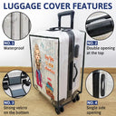 Travel,Gift For Yourself,Gift For Women,Gift For Men,Happy - It's On My List Travel Lover - Personalized Clear Luggage Cover