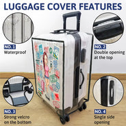 Travel, Gift For Yourself, Gift For Women, Gift For Men - Travel Is My Therapy - Personalized Clear Luggage Cover