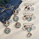 Custom Photo My Heart Is There Walking Beside You - Personalized Graduation Tassel Pin