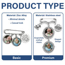 Custom Photo My Heart Is There Walking Beside You - Personalized Graduation Tassel Pin