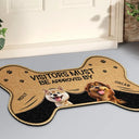 Dog Lovers,Dog Mom,Dog Dad,Dog Couple - 3D Effect Funny Dogs Visitors Must Be Approved By - Personalized Custom Shaped Doormat