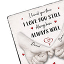 Gift For Couples,LGBT,Gift For Women,Gift For Men,Love,Top Market - 3D Inflated Effect Printed Couple Loved You Then Love You Still - Personalized Rectangle Memorial Garden Stone