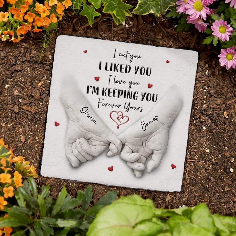 Gift For Couples,LGBT,Gift For Women,Gift For Men,Love,Top Market - 3D Inflated Effect Printed Couple Loved You Then Love You Still - Personalized Rectangle Memorial Garden Stone